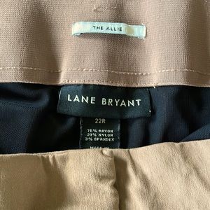 Lane Bryant “The Allie” Light Brown Flat Front Dress Pants. Size 22W